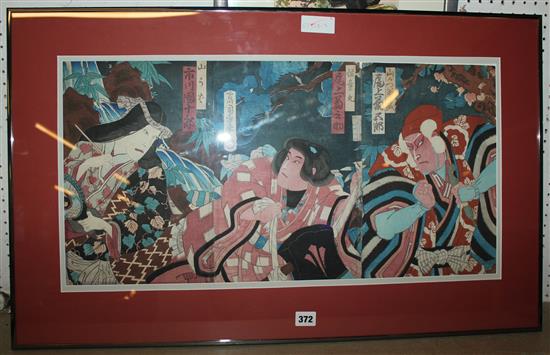 Two Japanese woodblock prints